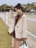 LANMREM Contrasting Color Casual Blazer Women Notched Long Sleeve Striaght Coat 2023 Autumn Female Clothing 2I184