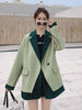 LANMREM Contrasting Color Casual Blazer Women Notched Long Sleeve Striaght Coat 2023 Autumn Female Clothing 2I184