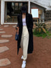 LANMREM Korean Style Women Long Loose Blazer Notched Double Breasted Coats Female Chic Clothing 2023 Autumn 2R3853