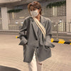 LANMREM  Blazers  Women's Design Sense  Casual Lapel Long Sleeve Loose Fit  Jacket Tide autumn winter 2022 2P9502