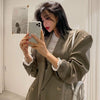 LANMREM Women Blazers Korean Design Sense Lapel Long Sleeve Loose Fit  Jacket Tide Spring Autumn 2022 2P9501
