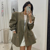 LANMREM Women Blazers Korean Design Sense Lapel Long Sleeve Loose Fit  Jacket Tide Spring Autumn 2022 2P9501