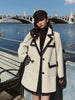 LANMREM Patchwork Casual Blazers For Women Turn-down Collar Long Sleeve Loose Single Breasted 2023 Autumn 2N303