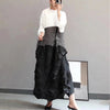 LANMREM Stand Collar Hit Color Long Pullover Dress Women 2022  Autumn Vintage Loose Temperament Pleated Dress Tide PD144