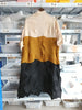 LANMREM Stand Collar Hit Color Long Pullover Dress Women 2022  Autumn Vintage Loose Temperament Pleated Dress Tide PD144