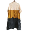 LANMREM Stand Collar Hit Color Long Pullover Dress Women 2022  Autumn Vintage Loose Temperament Pleated Dress Tide PD144