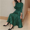 LANMREM Women's Dress Folds Design Loose  Long Sleeve Female Elegant Dresses 2022 autumn winter 2D1464
