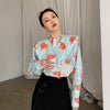 LANREM red Fish scale sequin small round-neck loose all-match above knee casual dress for female autumn tide 2A1423