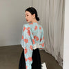 LANREM red Fish scale sequin small round-neck loose all-match above knee casual dress for female autumn tide 2A1423