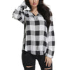 New Autumn Women Plaid Printed Shirt Long Sleeve Casual Loose Blusas Tops Sexy V Neck Chiffon Shirts Plus Size 5XL