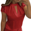 2022 New Summer Women Lace Printed Blouse Shirt Short Sleeve Casual Slim Chiffon Shirts Blusas Top Mujer Plus Size 3XL