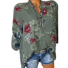 Plus Size 5XL Women Floral Print Shirt Blouse 2022 New Autumn Chiffon Shirt V Neck Long Sleeve Casual Loose Blusas Tops