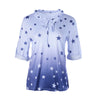 Spring Autumn Shirts Women Casual Long Sleeve Star Print V Neck Blouses Elegant Tee Tops Plus Size 5XL Top Femme 2022