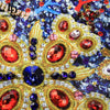 Fashion Designer Runway Summer Dress Women's Sleeveless Luxury Crystal Beading Printed Vintage Dress