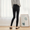 LEIJIJEANS 2022 autumn high waist slim ladies jeans button fly elastic waist legging jeans plus size stretchy black women jeans