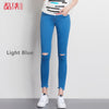 New Autumn Available Plus Size Women Tassel Ripped Jeans Denim Black Mid Waist Elastic Sexy Skinny Jeans Pencil Pants