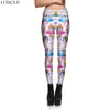3D printed fitness push up workout leggings women gothic unicorn rainbow doughnut plus size High Waist punk rock pants