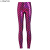 High Waist punk rock Harajuku workout push up fitness sexy 3d print mermaid Fish Scale women leggings plus size pants