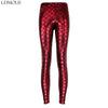 High Waist punk rock Harajuku workout push up fitness sexy 3d print mermaid Fish Scale women leggings plus size pants