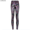 High Waist punk rock Harajuku workout push up fitness sexy 3d print mermaid Fish Scale women leggings plus size pants