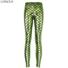 High Waist punk rock Harajuku workout push up fitness sexy 3d print mermaid Fish Scale women leggings plus size pants