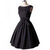 Vestidos Women Dress Pinup Vintage 50s Retro Rockabilly Club Dress Party Dresses Sleeveless Bow Red Black Pleated Dress