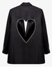 [LGRQ] 2023 Autumn And Summer Casual Long Sleeve Loose Blackless Heart-shaped Hollow Diamond Blazer Coat Women SL562