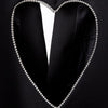 [LGRQ] 2023 Autumn And Summer Casual Long Sleeve Loose Blackless Heart-shaped Hollow Diamond Blazer Coat Women SL562