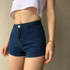 LIBERJOG Women Denim Shorts Stretch Slim Push Up Hips Elastic Cotton Straight Short Jeans Female Casual Summer Woman Summer