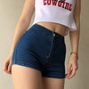 LIBERJOG Women Denim Shorts Stretch Slim Push Up Hips Elastic Cotton Straight Short Jeans Female Casual Summer Woman Summer