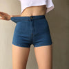 LIBERJOG Women Denim Shorts Stretch Slim Push Up Hips Elastic Cotton Straight Short Jeans Female Casual Summer Woman Summer