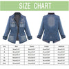 LIBIELIY Blue Jean Denim Jacket Women Oversized Coat Nice Plus Size Casual Ladies Denim Oversize Jeans Chain Jacket Pocket Coat