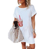 LILO STITCH Kawaii Summer Women's Dress 2022 Casual Women's Dresses Cartoon White T Shirt Dress Female Clothing Elegant Dresses