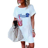 LILO STITCH Kawaii Summer Women's Dress 2022 Casual Women's Dresses Cartoon White T Shirt Dress Female Clothing Elegant Dresses