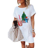 LILO STITCH Kawaii Summer Women's Dress 2022 Casual Women's Dresses Cartoon White T Shirt Dress Female Clothing Elegant Dresses
