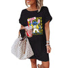 LILO STITCH Kawaii T Shirt Dress Women Summer Beach Sexy Vintage Casual Loose Black Dresses Summer Clothes for Women Droshipping