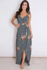 LIVA GIRL Bohemian Floral Wrap Maxi Dress With Slit 2022 Summer Women Sexy Wrap V Neck Boho Long Party Dresses Female Long Dress