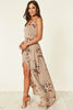 LIVA GIRL Bohemian Floral Wrap Maxi Dress With Slit 2022 Summer Women Sexy Wrap V Neck Boho Long Party Dresses Female Long Dress
