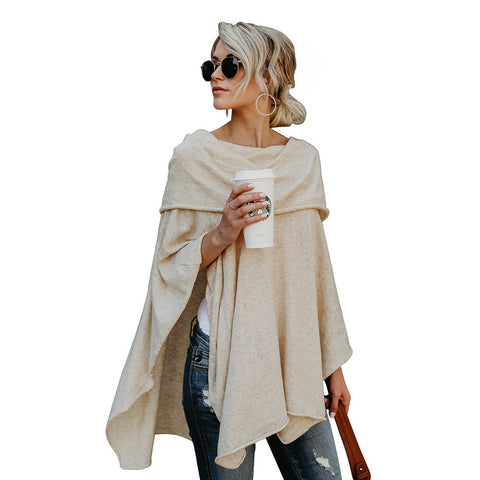 Off Shoulder Shawl Blouse Solid Casual Loose Slash Neck Irregular Loose Women Autumn Swing Batwing Sleeve Blouses Shirts