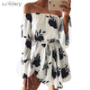 Sexy Backless Floral Print Summer Dress 2022 Sundress Vestidos White Chiffon Bandage Women Dresses Robe Femme