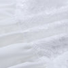 Women Lace Splice Dress Pleated Long Sleeve Sexy Elegant White Dresses A-line Bridesmaid Slim Party Club Short Mini Dress
