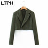 LTPH Corduroy High Waist Package Hip Skirt Suits Design Slim short Blazer Jacket women two peices set 2022 Autumn New