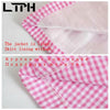 LTPH Pink Plaid Skirt Suits women 2 Pieces Set Loose All-match Blazer High waist skirts Casual Outfits 2022 Spring Autumn New