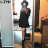 LTPH Special Sales Loose Elegant women dress Puff Sleeve Turtleneck Ruffles A-Line plus size Chiffon Dresses 2022 Spring New