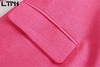 LTPH cotton linen skirt suits women blazer 2 piece set high waist zipper pocket casual outfits office lady suit 2022 autumn new