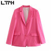 LTPH cotton linen skirt suits women blazer 2 piece set high waist zipper pocket casual outfits office lady suit 2022 autumn new
