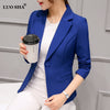 LUO SHA 2022 Fashion Women Jacket Blazer Single Button Office Work Open Front Blazer Outfits Candy Color Blazer Feminino