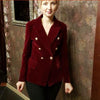 Double Breasted Blazer Women Short Slim Ladies Velvet Coats New Arrival 2022 Women's Blazers And Suit jackets Buttons