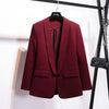 Spring 2022 Korean Ladies Suit Coat Fashion Pockets Casual Long Sleeve Blazer Women White Collar Slim Blazers Feminina