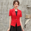 Women Short Sleeve Blazer Summer 2022 Korean Formal Office Slim Business Blazers Ladies Short Womens Suit Coat Jacket